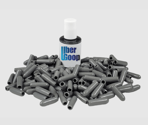 Uber Goop™ Dark Grey Dishwasher Rack Repair Coating Kit w/130 caps - 1/2 oz