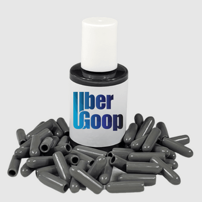 Uber Goop™ Dark Grey Dishwasher Rack Repair Coating Kit w/50 caps - 1 oz (NEW SIZE)