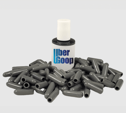 Uber Goop™ Dark Grey Dishwasher Rack Repair Coating Kit w/80 caps - 1/2 oz