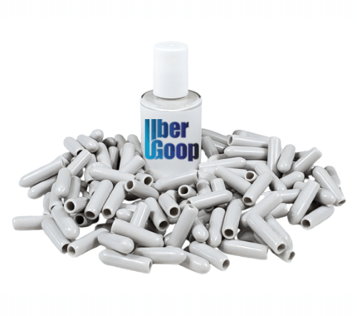 Uber Goop™ Light Grey Dishwasher Rack Repair Coating Kit w/130 caps - 1/2 oz
