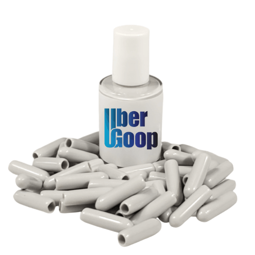 Uber Goop™ Light Grey Dishwasher Rack Repair Coating Kit w/40 caps - 1/2 oz