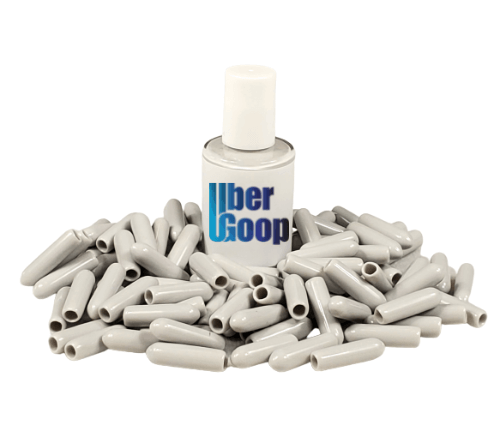 Uber Goop™ Light Grey Dishwasher Rack Repair Coating Kit w/80 caps - 1/2 oz
